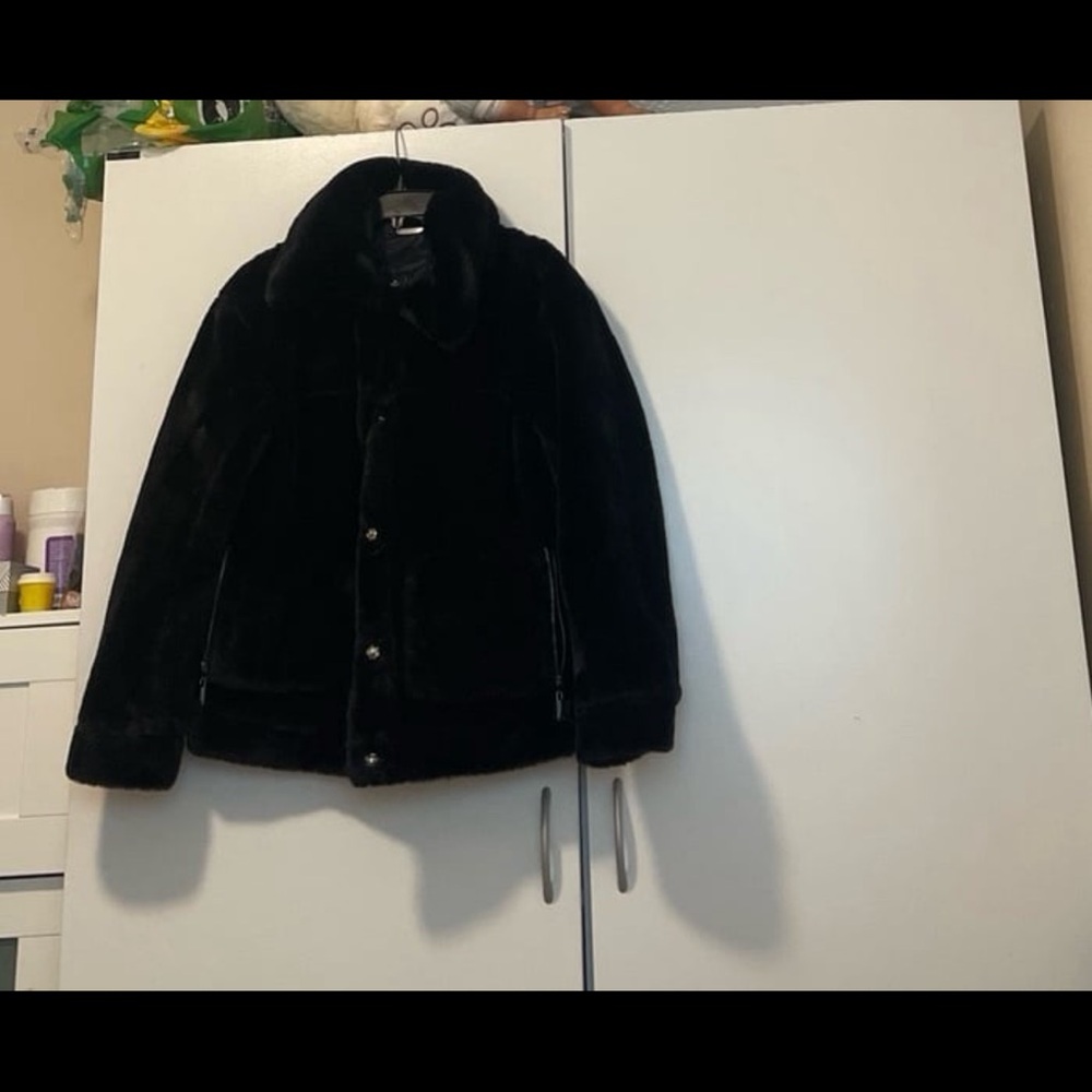Jou Jou Black Faux Fur Jacket